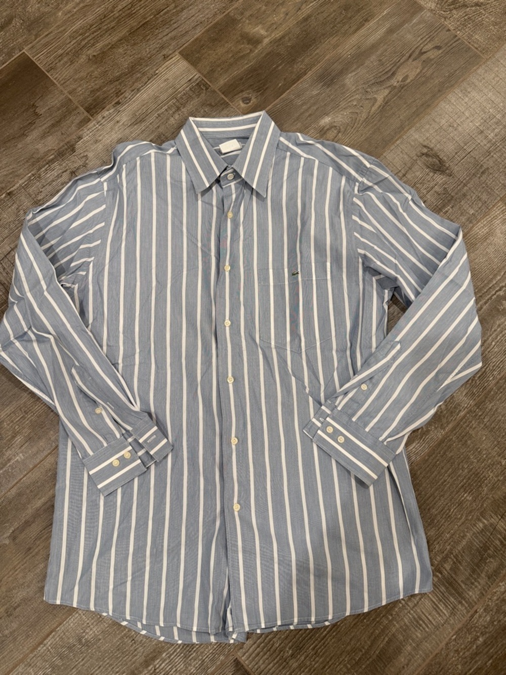 Lacoste Striped Men’s Button-Down Shirt size 42